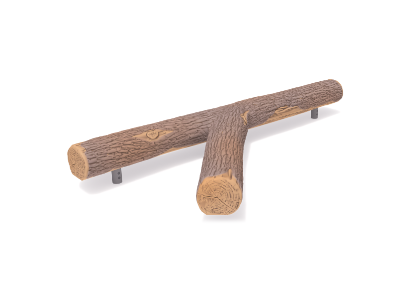 Forked Log Balance Beam TuffCrete playground product