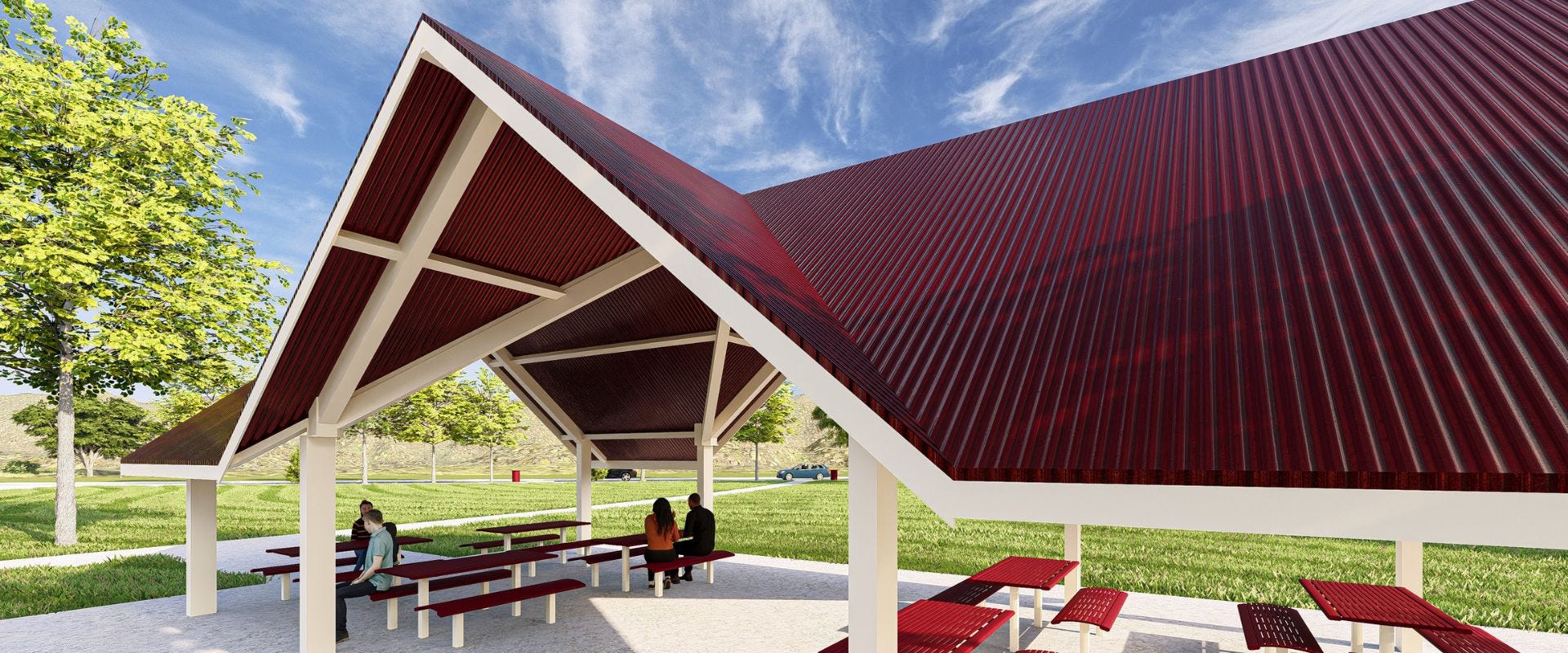 Replace with approved Salora image showing a distinctive shelter design