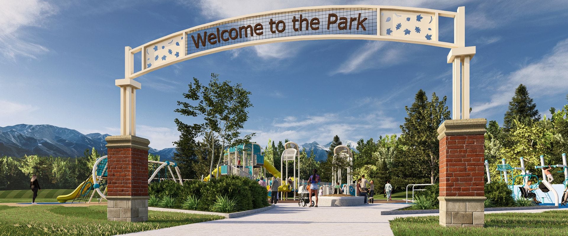 Replace with approved Salora image showing a custom sign or entryway feature