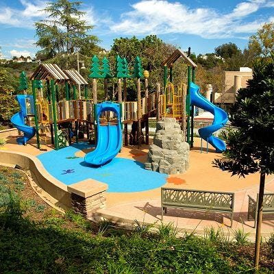 Playground construction and installation site