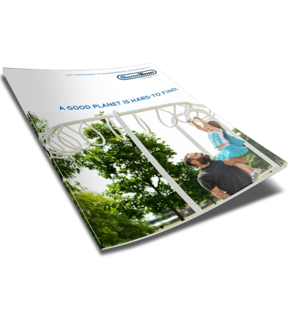 Environmental sustainability graphic for GameTime planning resources
