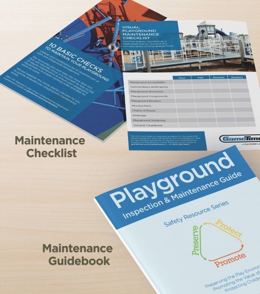 Playground maintenance and supervision resource