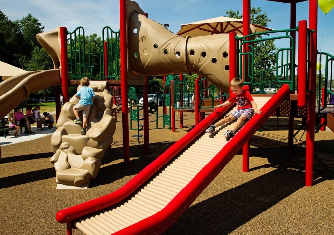 PowerScape playground slide and activity components