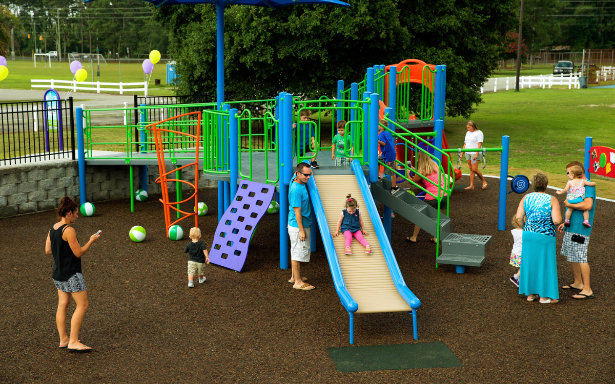 Replace with approved image of bonded rubber playground surfacing