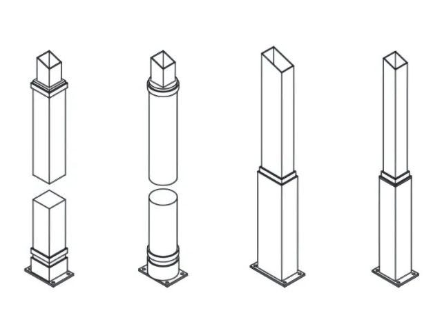 Replace with approved Salora image showing shelter column options