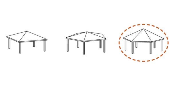 Shelter shape options with one shelter style highlighted